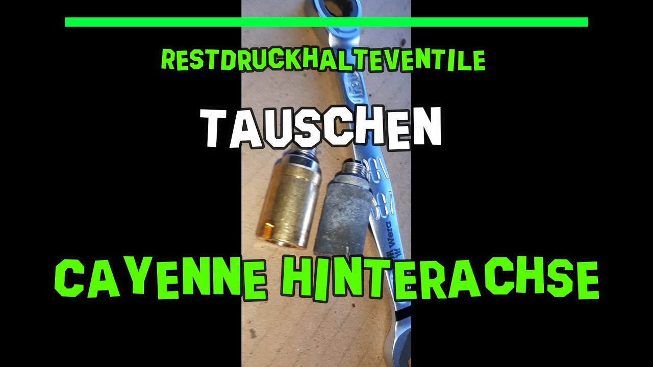 Restdruckhalteventile wechseln tauschen Hinterachse Porsche Cayenne VW Touareg Audi Q7 Luftfahrwerk