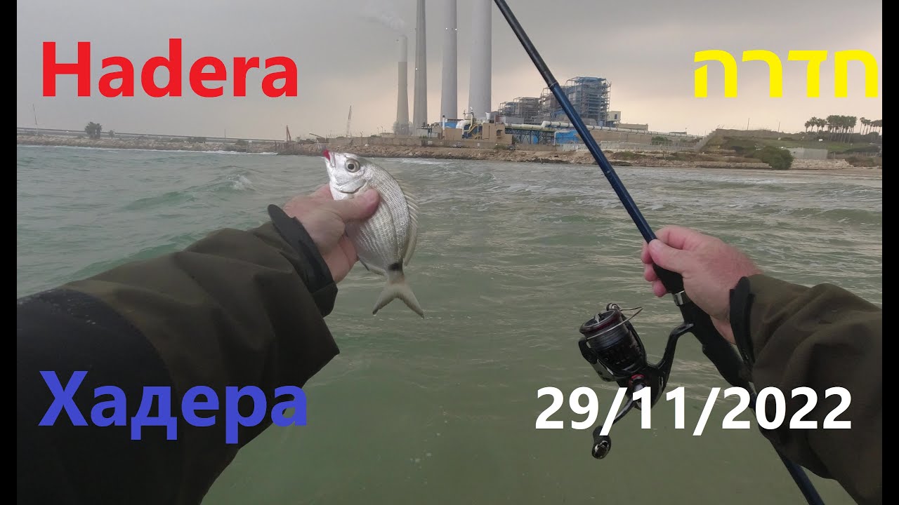 4K 29/11/2022 Hadera Хадера חדרה fishing דיג рыбалка