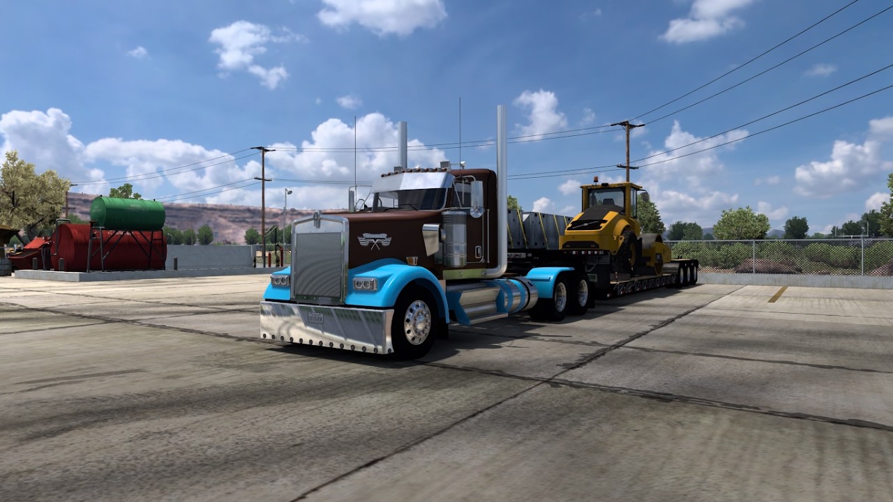 American Truck Simulator [Hauling a Volvo SD160B from Moab, UT to Vernal, UT]