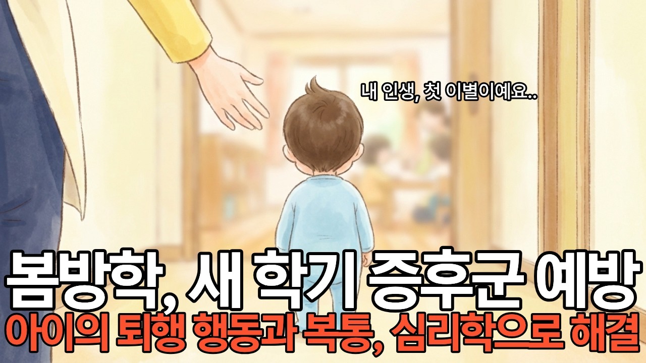 봄방학, 새 학기 증후군 예방 : 아이의 퇴행 행동과 복통, 심리학으로 해결!