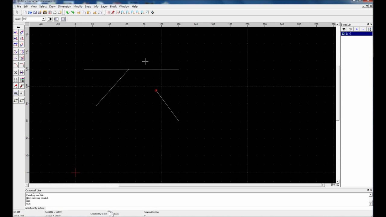 Shih-Chung Kang 康仕仲 - QCAD Tutorial 2-3: Trim & Properites