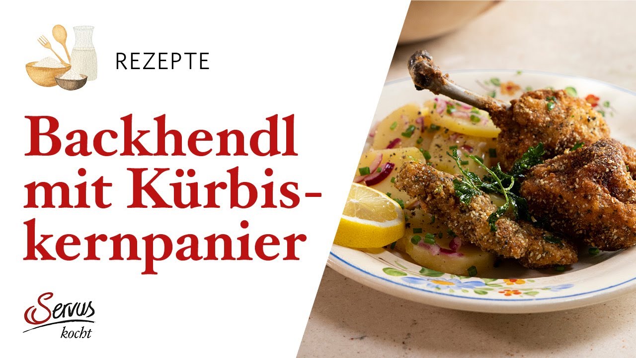 Backhendl mit Kürbiskernpanier