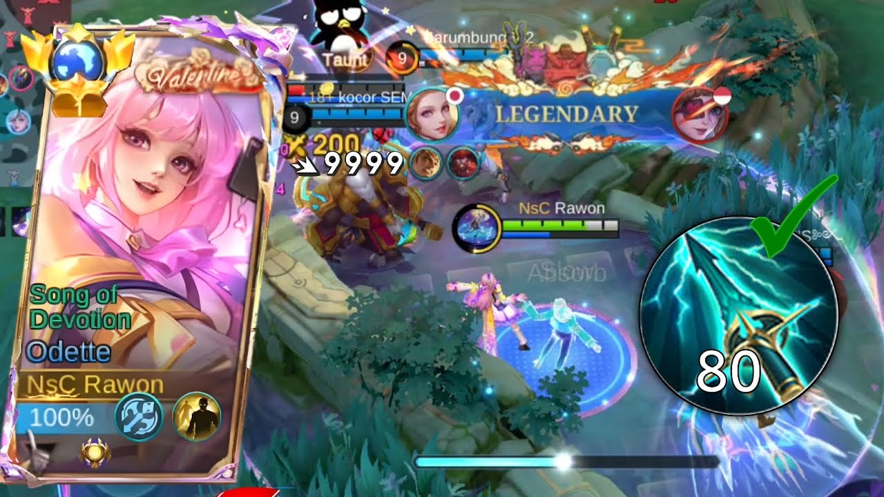 TOP GLOBAL ODETTE ALASANYA PAKE SKY PIERCHER DIAWAL GAME! TERNYATA SAKIT BANGET SUMPAH - ODETTE MLBB