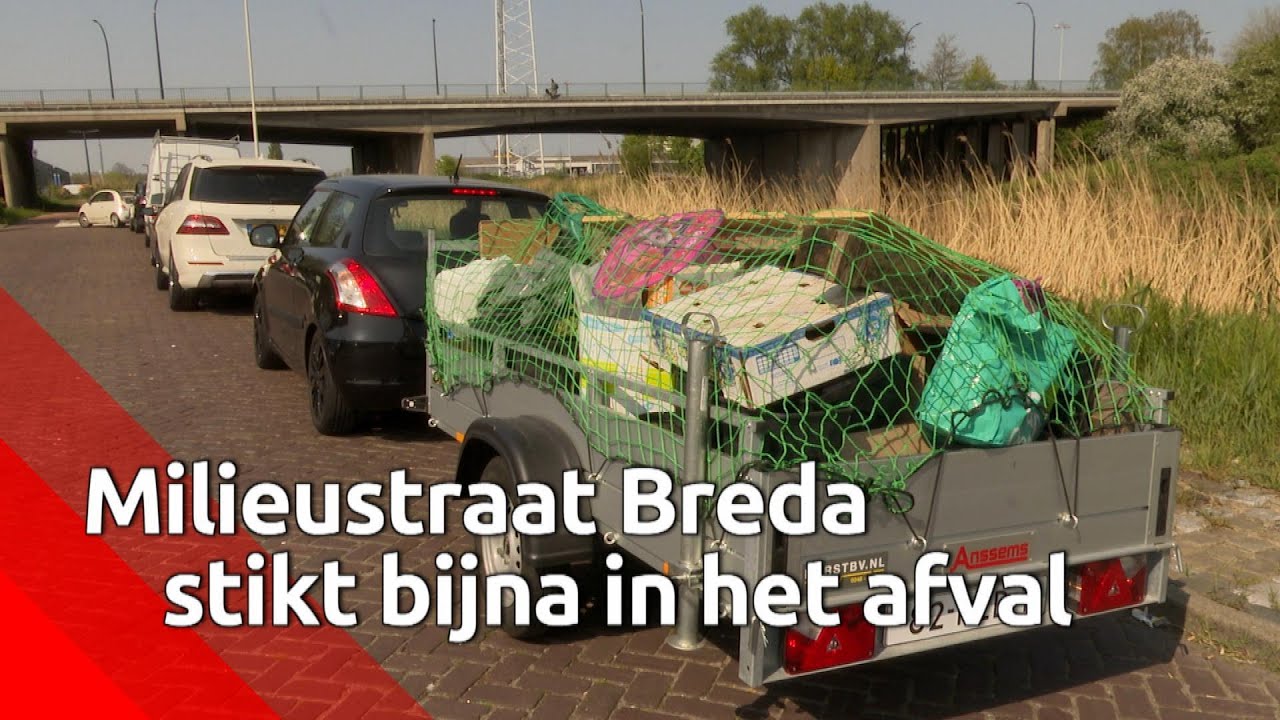 Breda roept inwoners op om afval langer thuis te houden, want milieustraat stikt