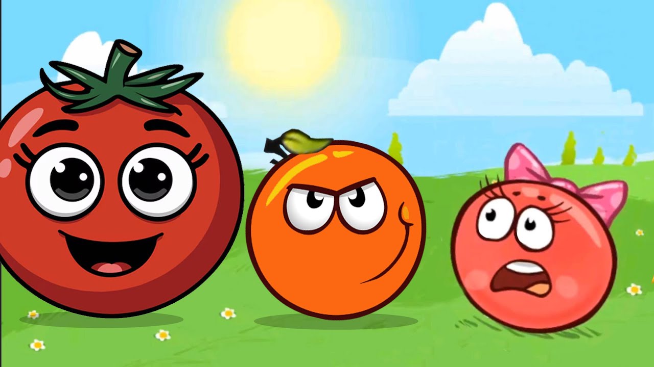 Orange ball vs Square ball vs Tomato ball Green hills fight 2