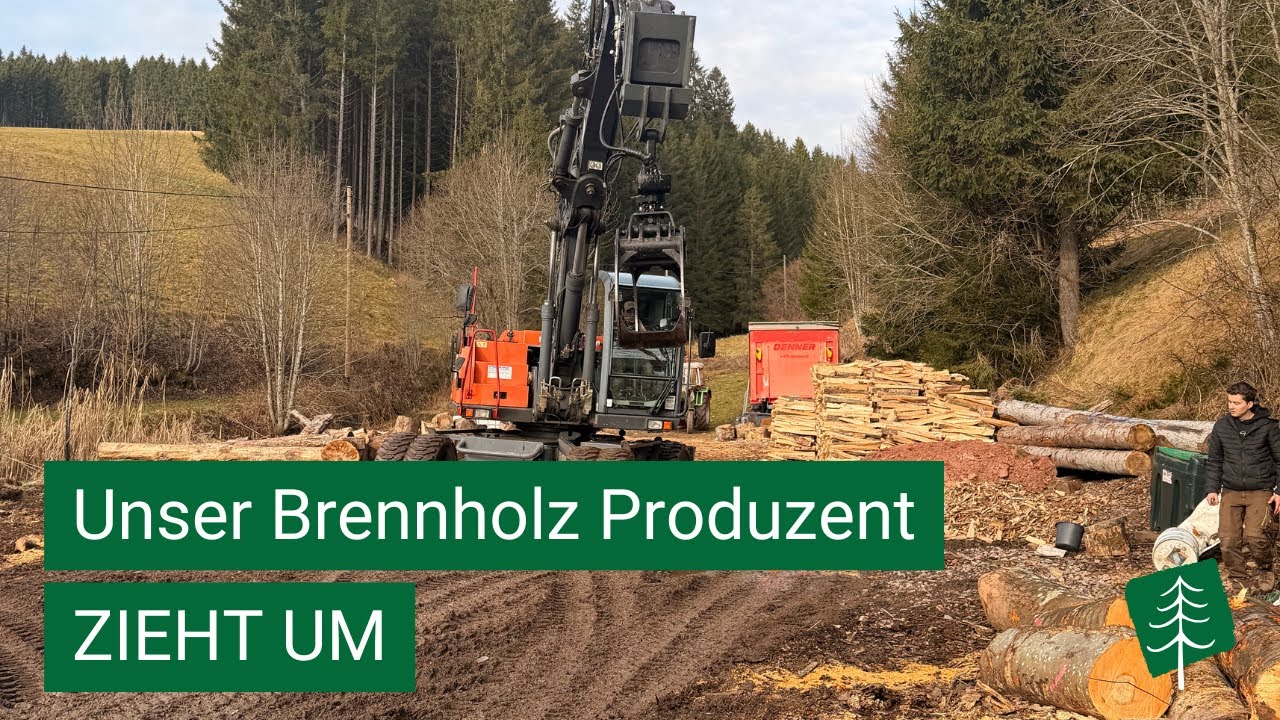 Unser Brennholz-Produzent aus dem Schwarzwald zieht um: Vom alten Feld zur neuen Produktionsstätte