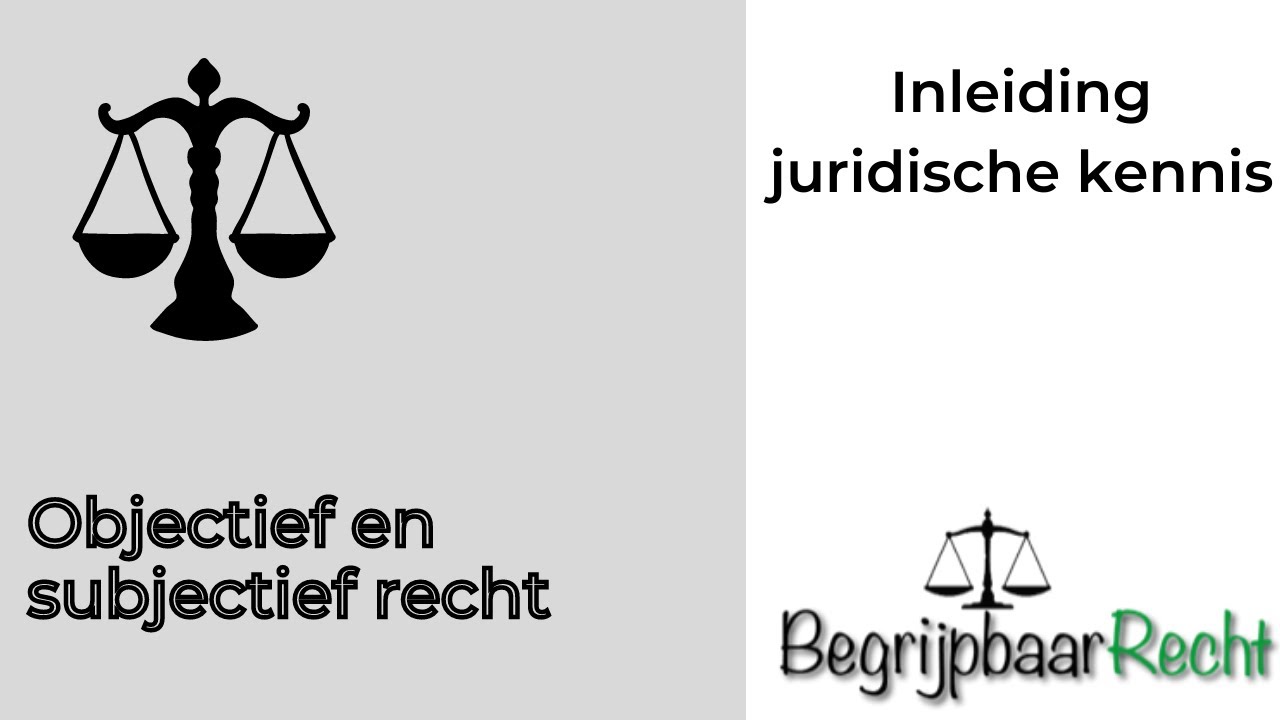 Objectief en subjectief recht