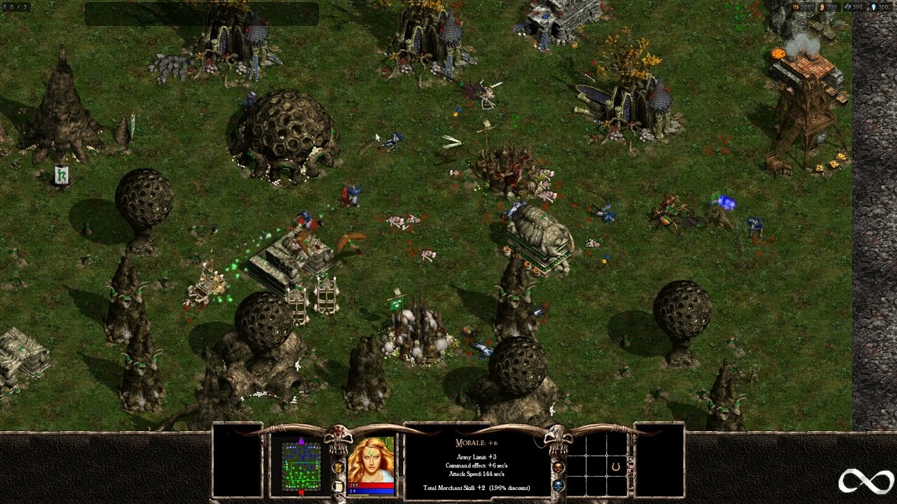 Warlords Battlecry III, AI Battle, Dark Elf vs The Swarm