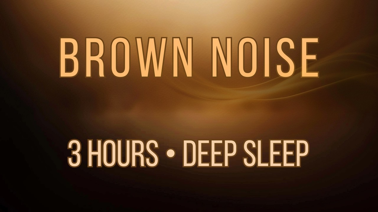 Brown Noise for Deep Sleep & Insomnia – 3 Hours Black Screen | Low Frequency Sound