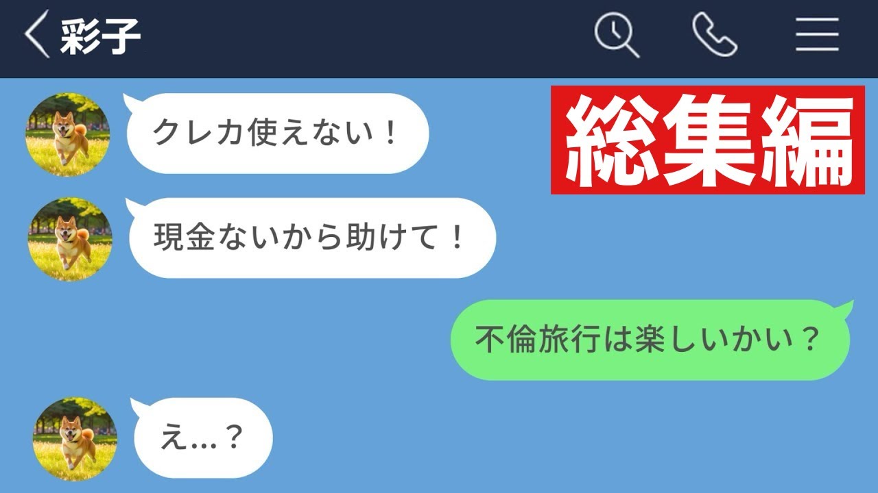 【LINE】嫁の不倫旅行中にクレカ止めてやったwww【総集編・作業用】