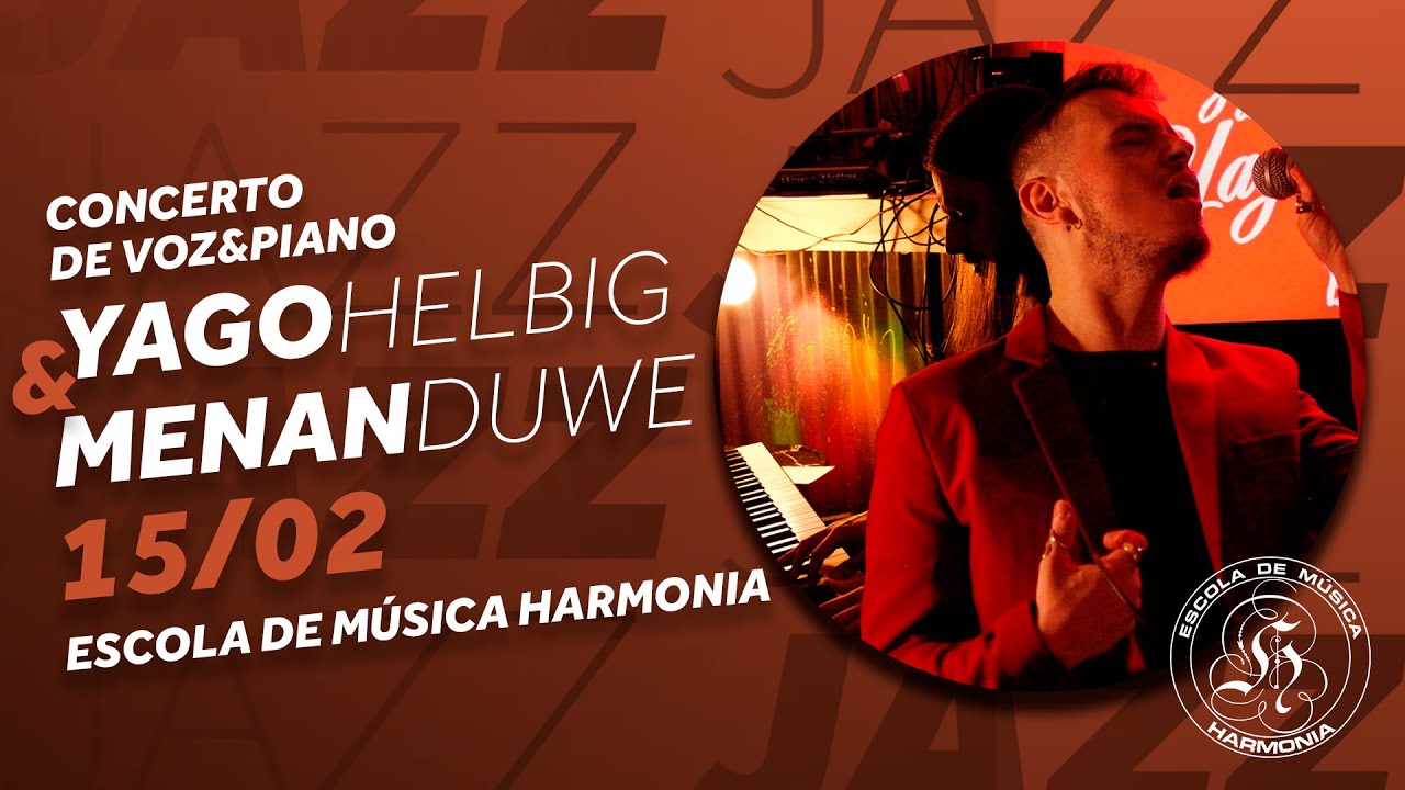 Concerto de JAZZ: VOZ E PIANO! Por Yago Helbig & Menan Duwe