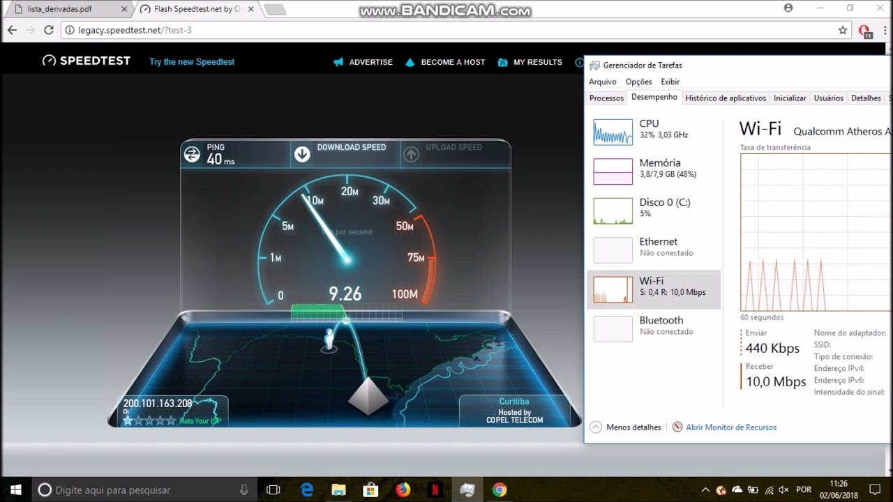 Teste Oi Velox 10 Mega - 2018