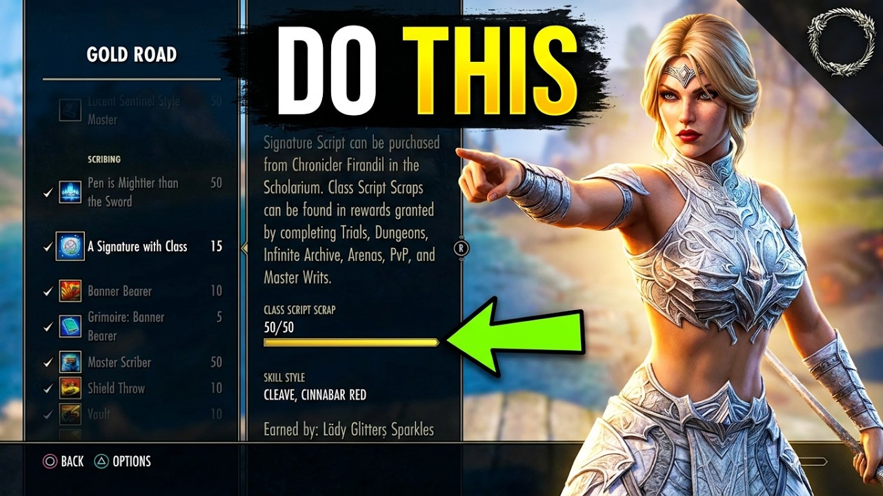 ESO- This is Where you find your Class Script Scrap location-Your Welcome