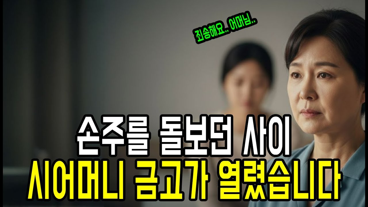 손주를 돌보던 사이, 시어머니 금고가 열렸습니다