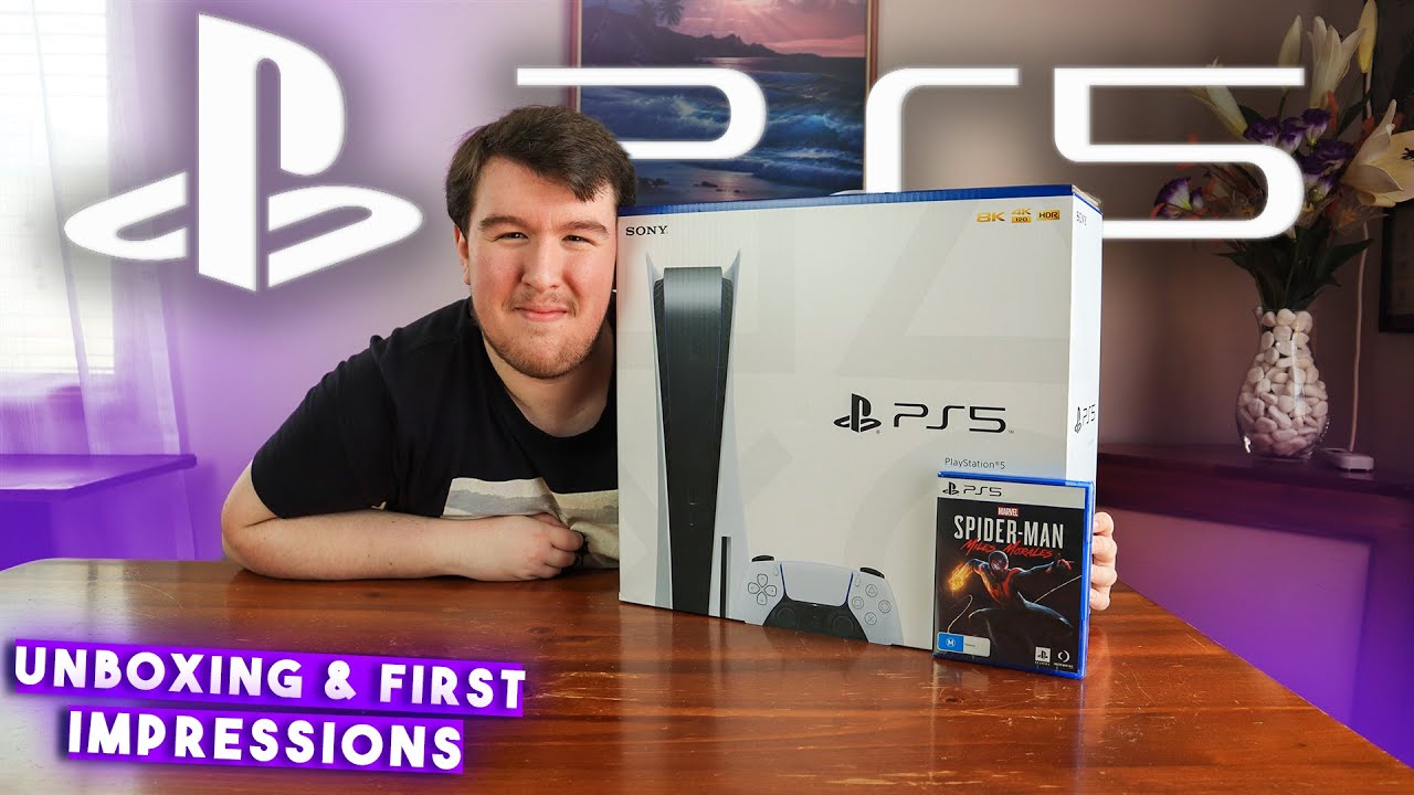 PS5 UNBOXING REACTION AND FIRST IMPRESSIONS | New PS5 Controller first look & size of the PS5