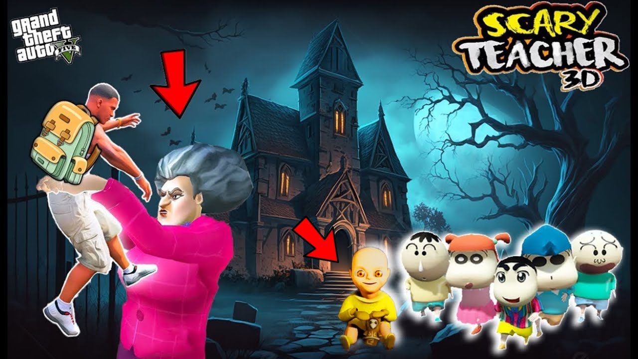 Franklin and Shinchan Take Revenge With Scary Teacher for Save Avengers in GTA V | TAMIL | Avengers