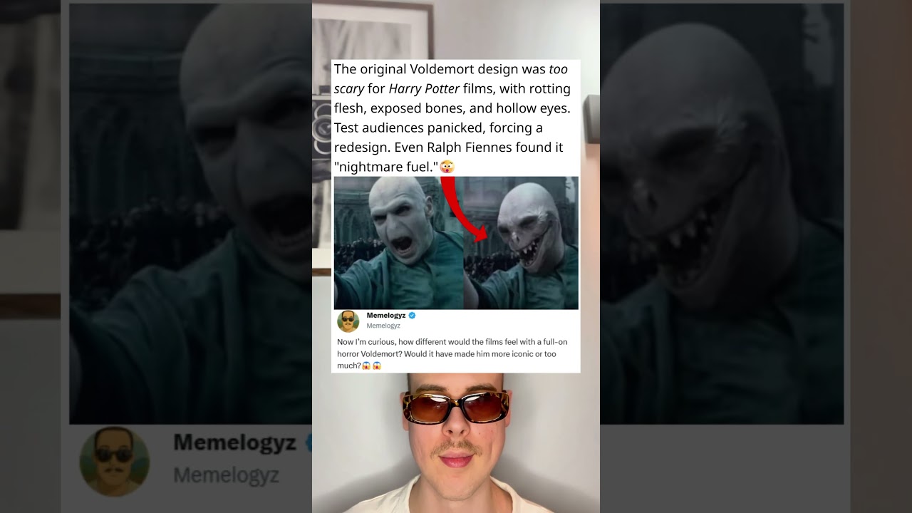 The original Voldemort design was too scary for Harry Potter films