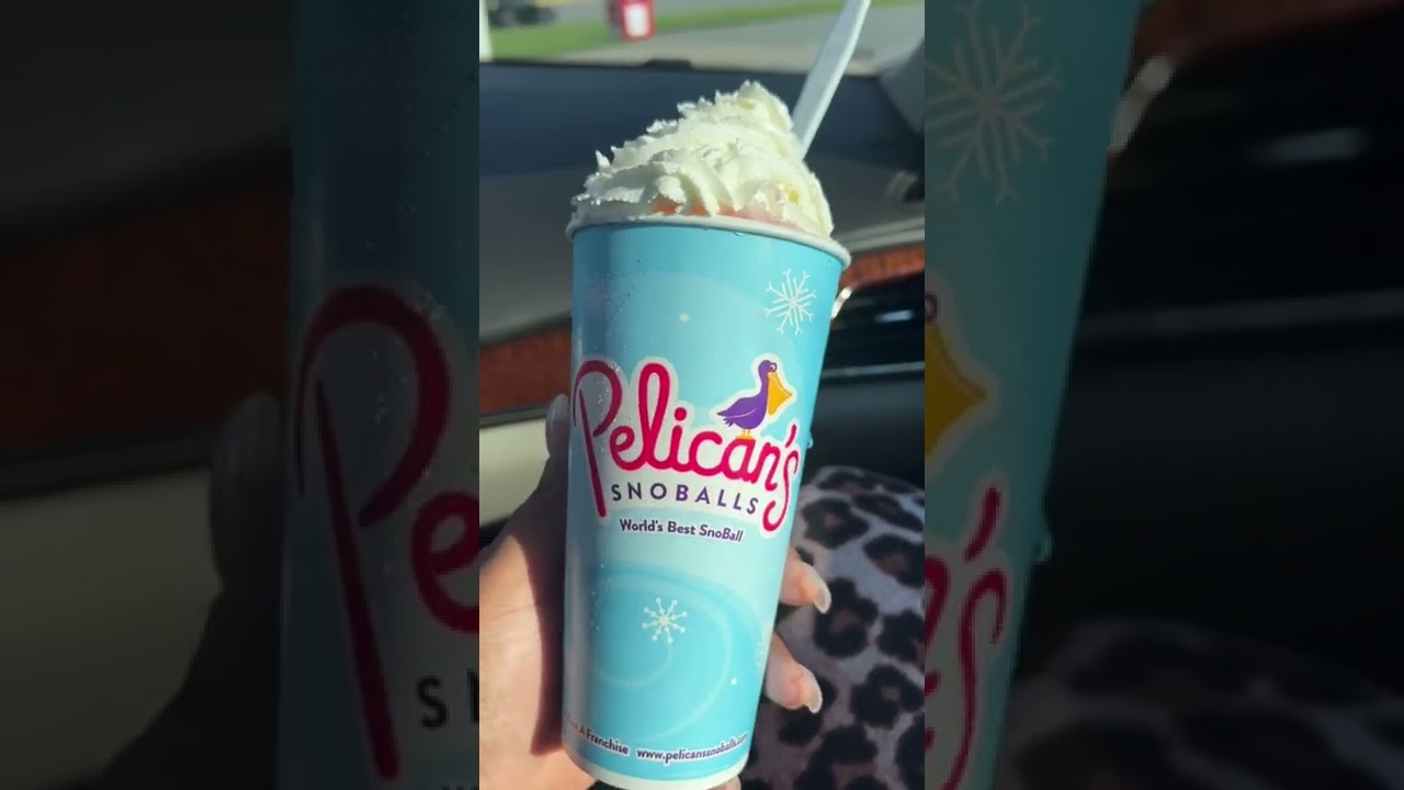 Pelican Pink Champagne Snowball was goodt🍧😋 #summertime #snowball #reels