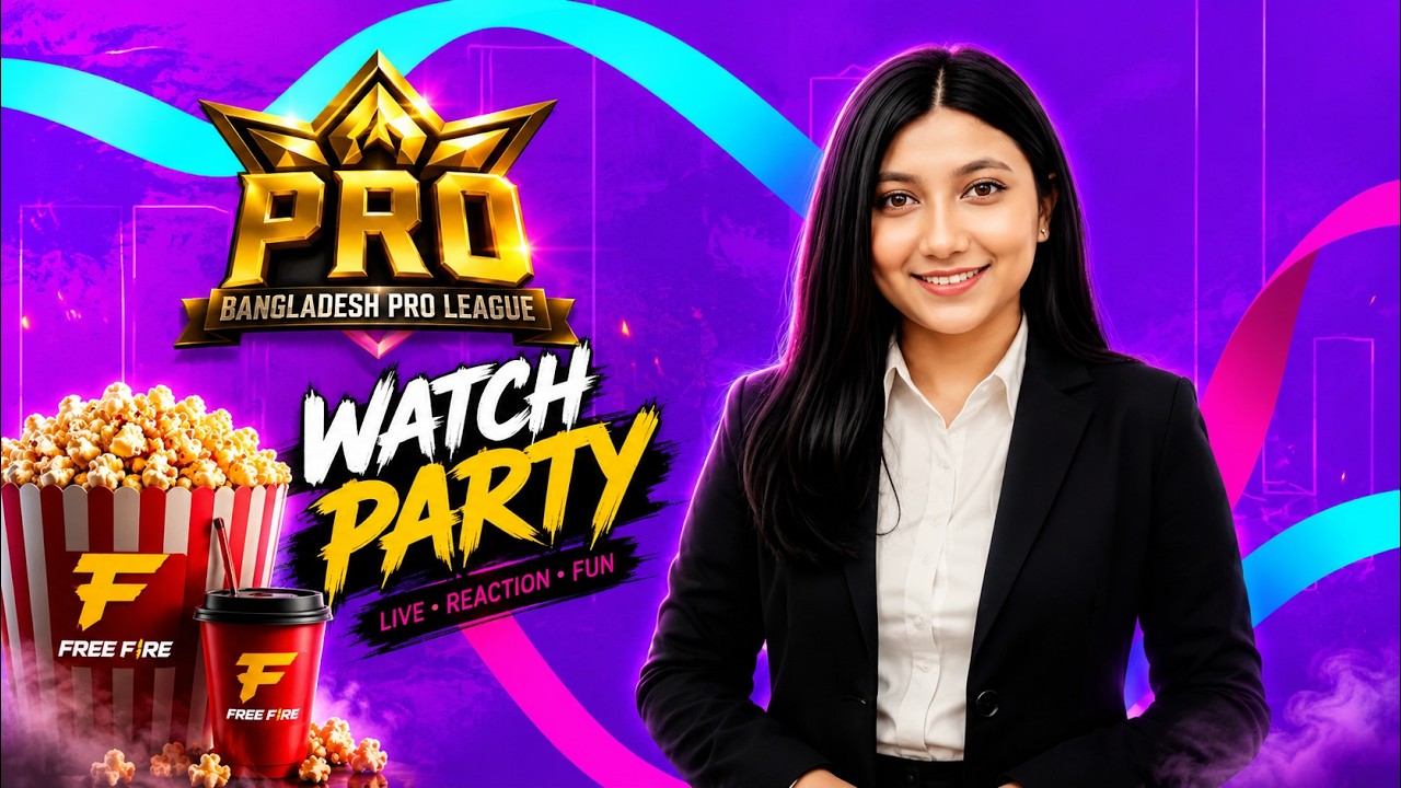Watch Party । গ্রুপ স্টেজ ম্যাচ ডে 3 | FFBPL S3 | Garena Free Fire । Nushrat On Air