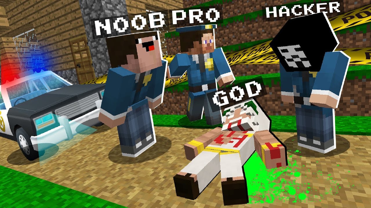 Minecraft NOOB vs PRO vs HACKER vs GOD : POLICE INVESTIGATION GOD! in Minecraft Animation