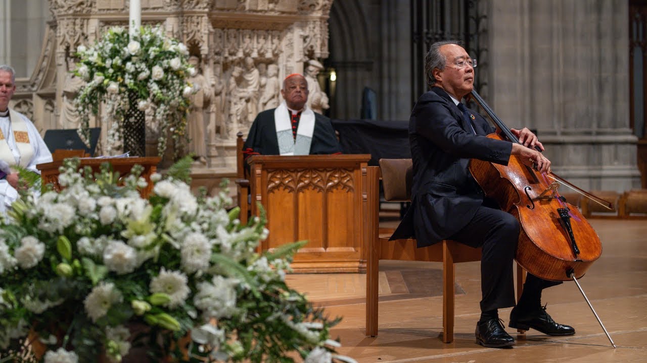 Yo-Yo Ma performs at WCK's Celebration of Life at Washington National Cathedral