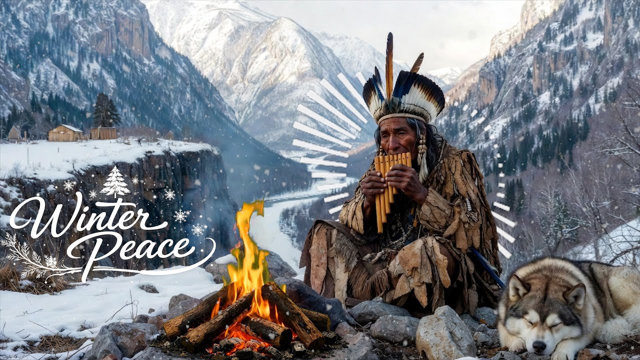Peaceful Winter Soundscape ❄️ Native Pan Flute & Ambient Music | Calm Mind, Inner Peace