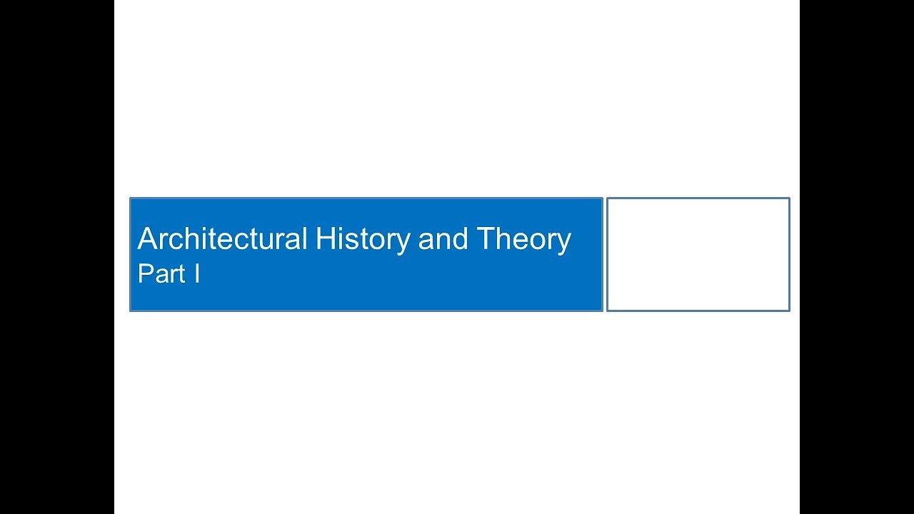Architectural History and Theory