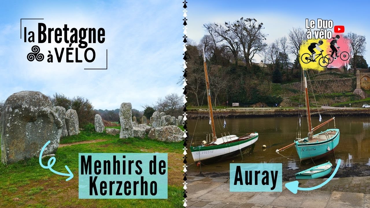 La BRETAGNE à VÉLO | Les MENHIRS de KERZERHO (ERDEVEN) et la ville d'AURAY