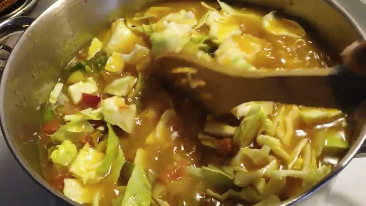 Cabbage soup  - perfect for a cold night #cabbage #souprecipe #soup