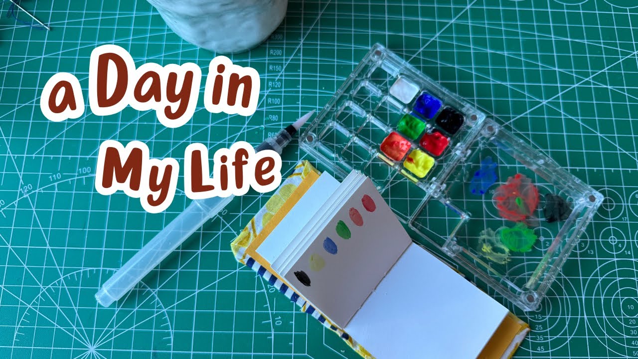 Mini Watercolor Palette & Tiny Handmade Sketchbook – Prepping for Future Paintings! 🎨✨