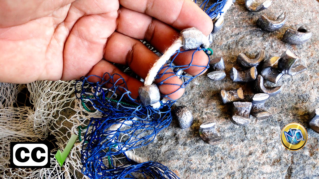 Poniendo Plomos en Atarraya de pesca✔