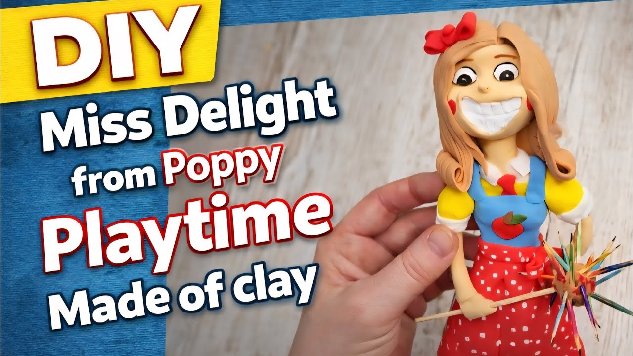 How to Make Miss Delight 🔥 Poppy Playtime Chapter 5 Clay Tutorial