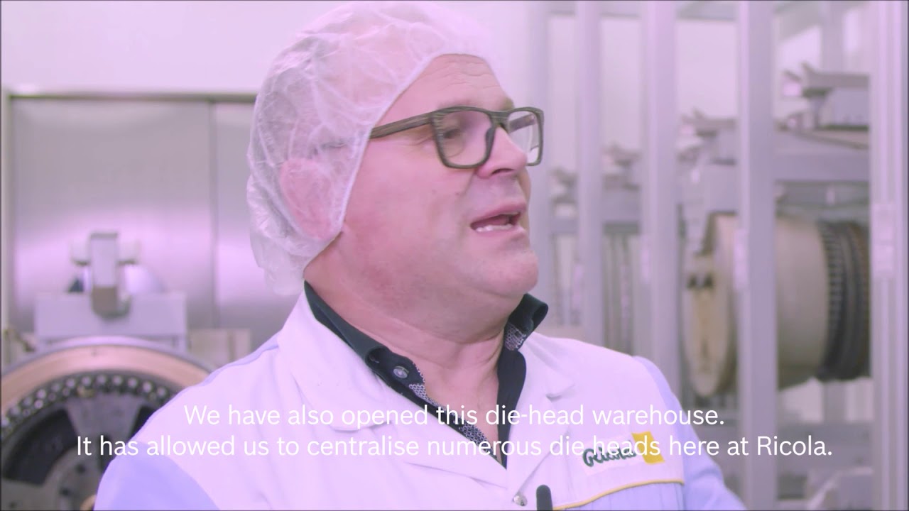 HANSELLA die heads for hard candy production at company Ricola
