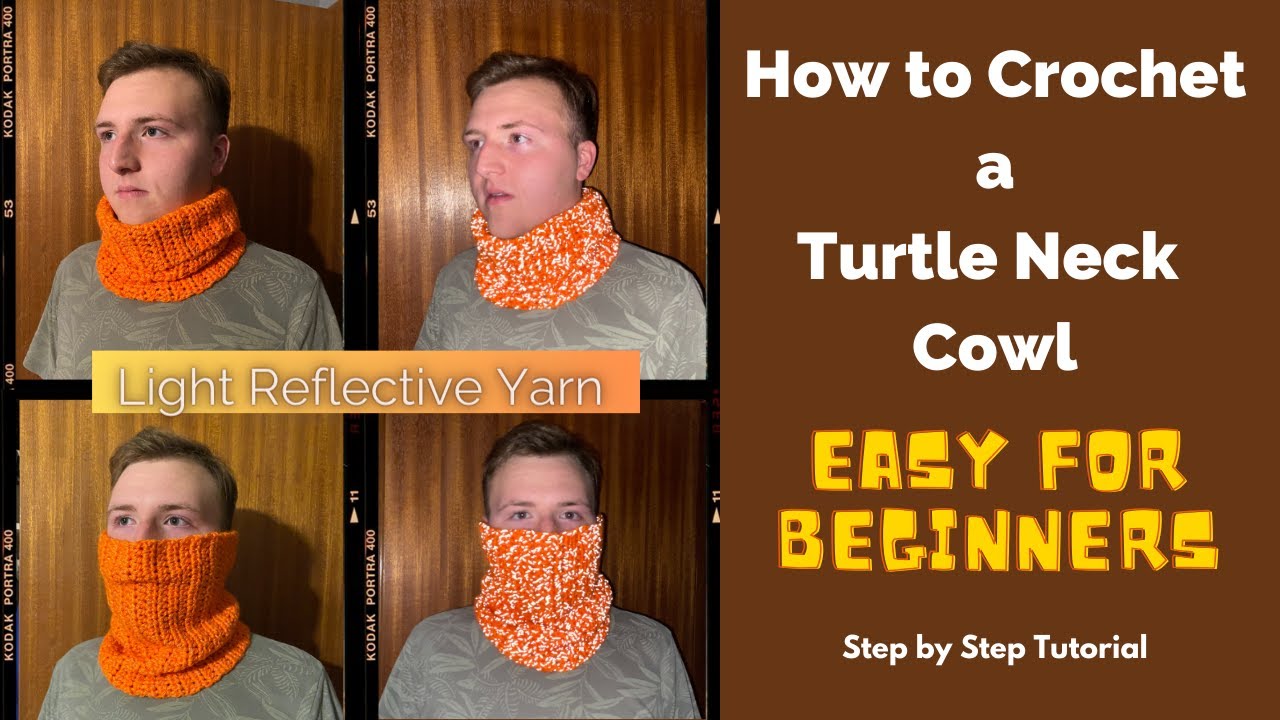 Crochet Cowl  Neck Warmer - Easy for Beginners  |  Reflective Yarn