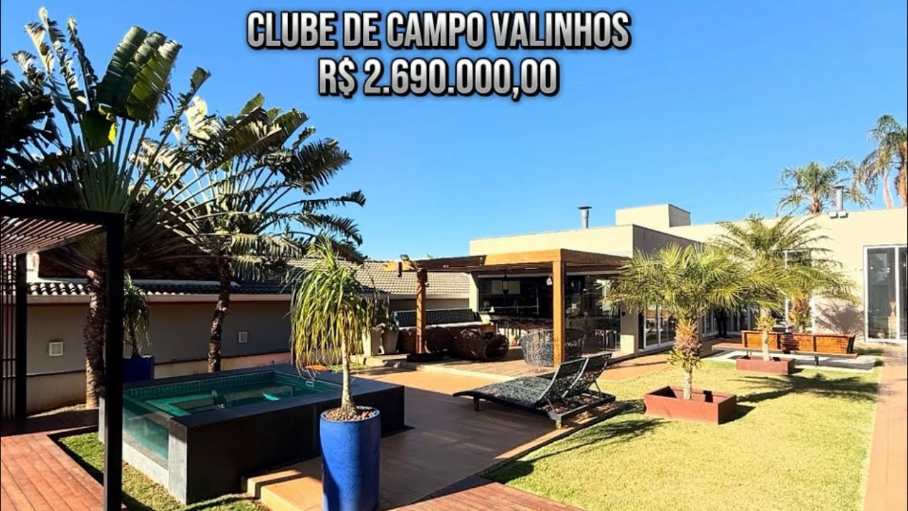 CLUBE DE CAMPO VALINHOS - TÉRREA COM 3 SUÍTES, CERCADA PELA NATUREZA - R$ 2.690.000,00
