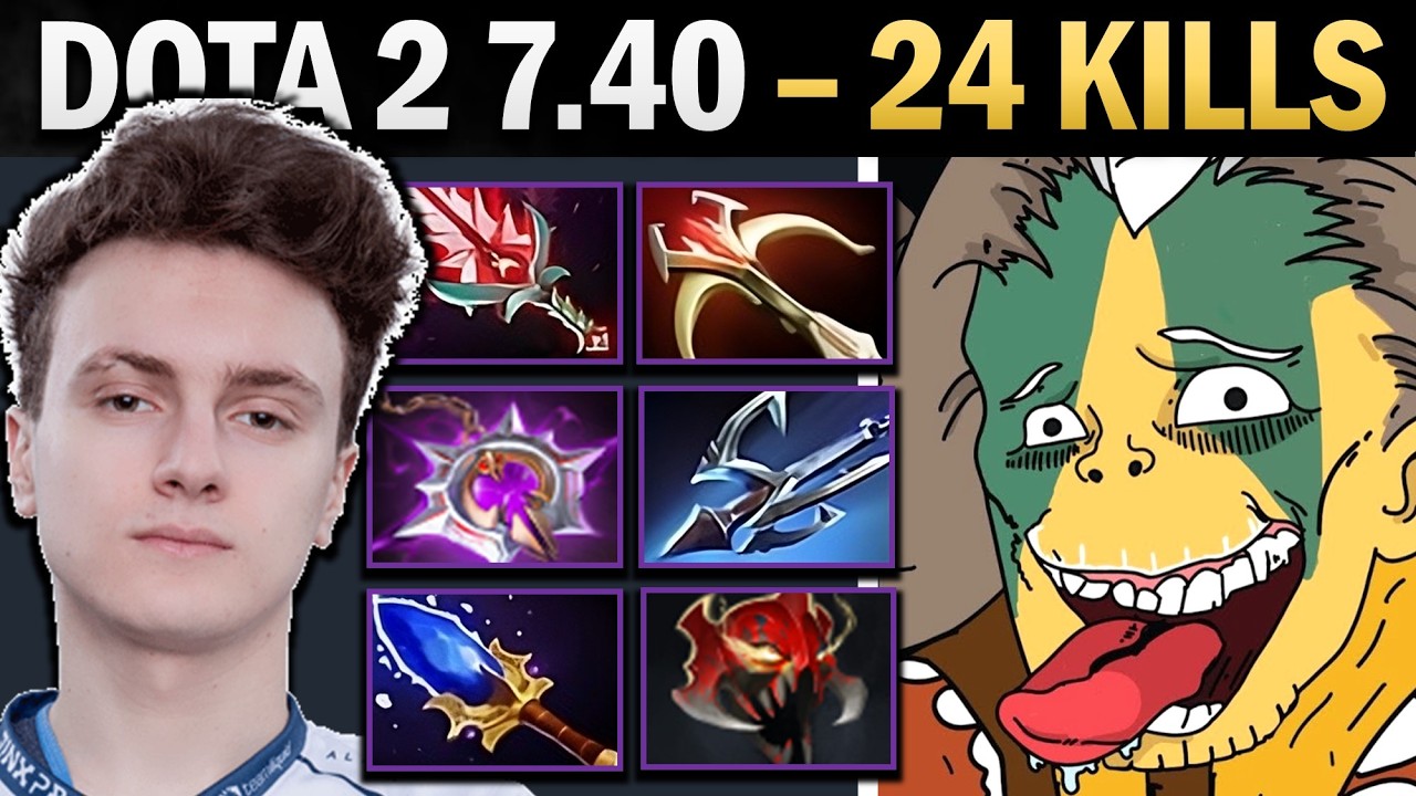 Elder Titan Pro Offlane with 24 Kills and Harpoon - Dota 7.41