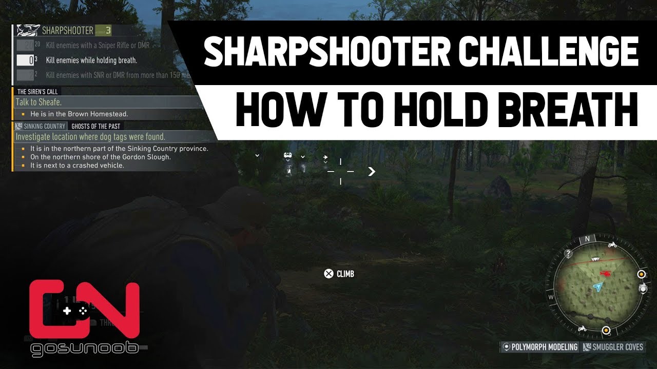 Ghost Recon Breakpont - How to Hold Breath - Sharpshooter Challenge