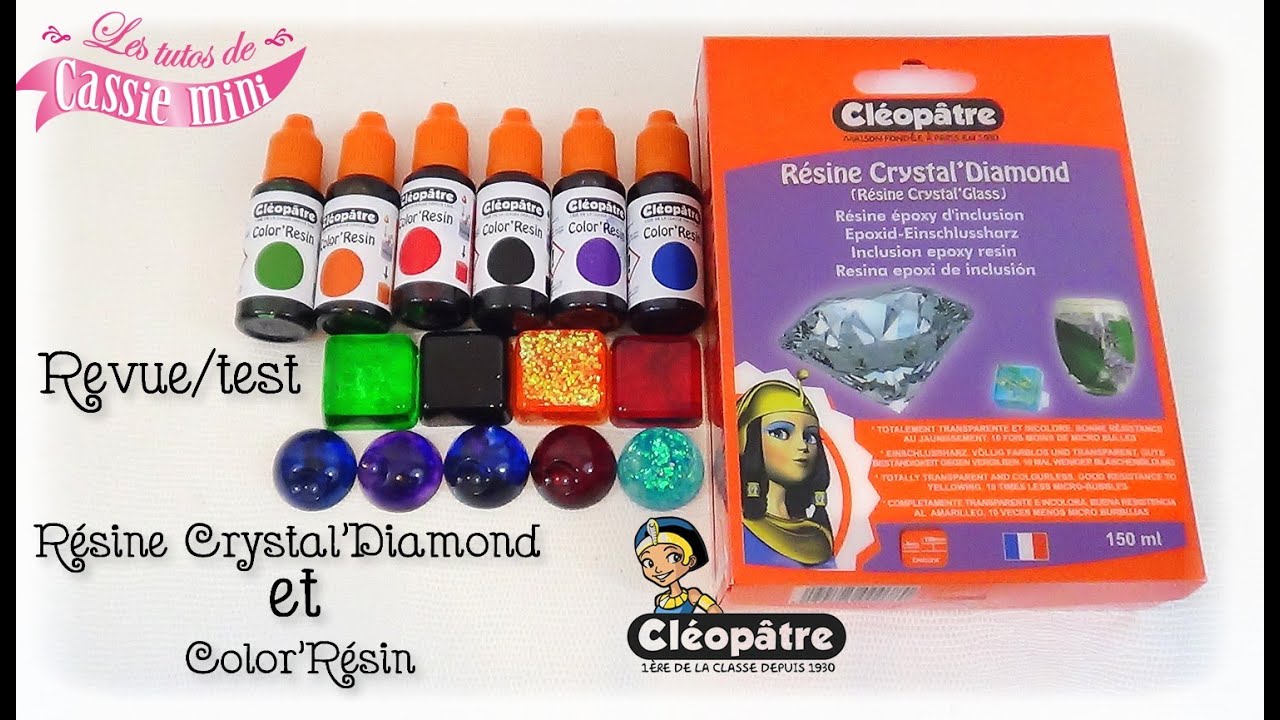 { Revue / Test } Résine Crystal'Diamond et colorant Color'Resin de chez Cléopâtre