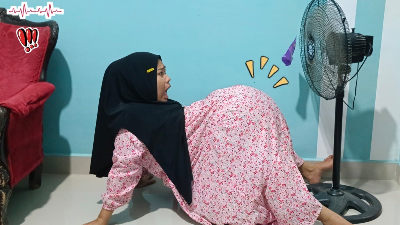 drama komedi💘😂mama tidur pakai kipas angin menggigil kedinginan perutnya jadi besar ada bayi jumbo