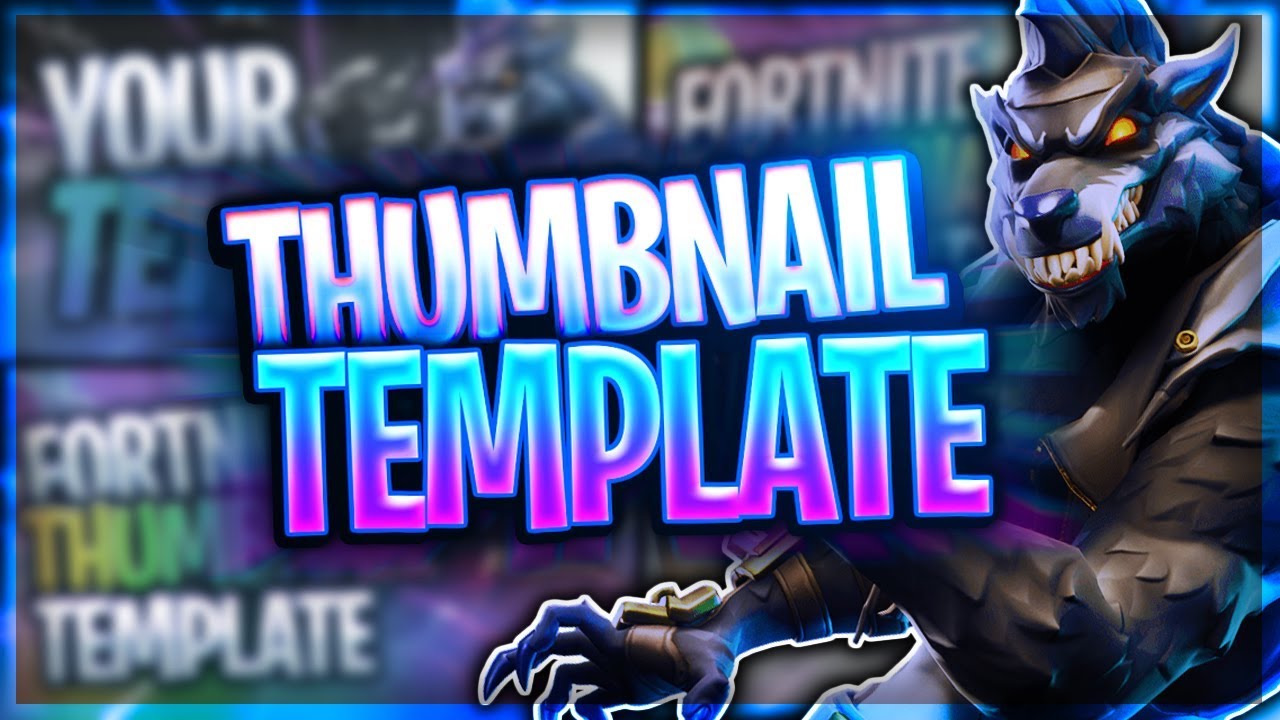 FREE OG FORTNITE THUMBNAIL TEMPLATE! | Photoshop