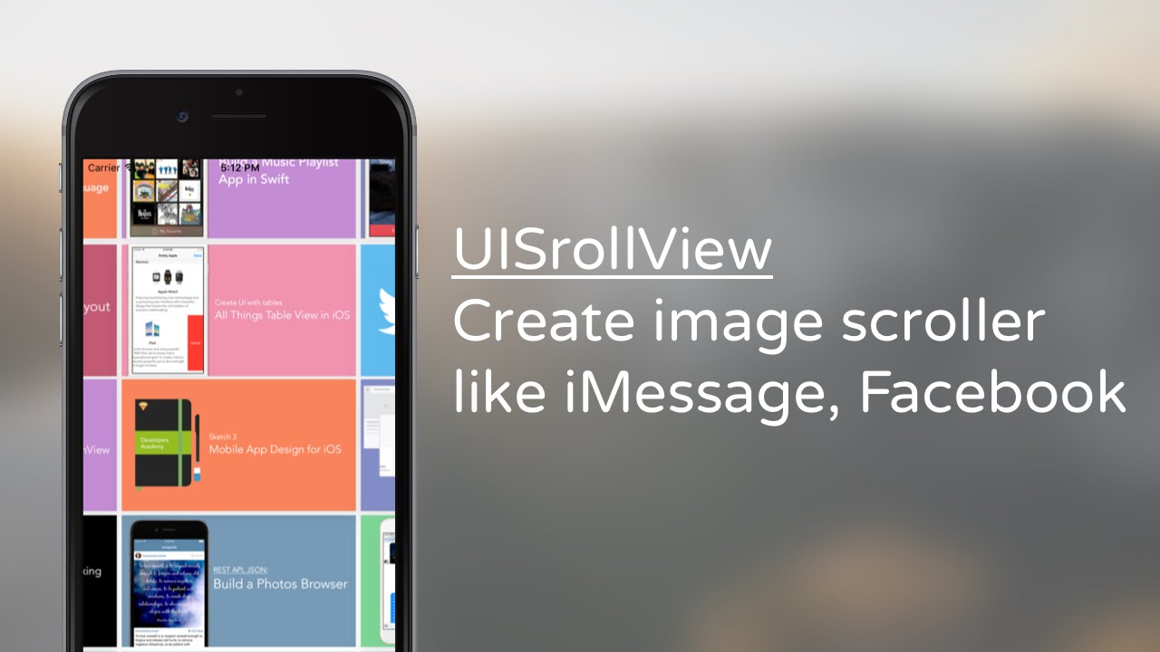 LIVE Coding 24: How to Create Image Scroller Effect like Twitter, Facebook, and iMessage