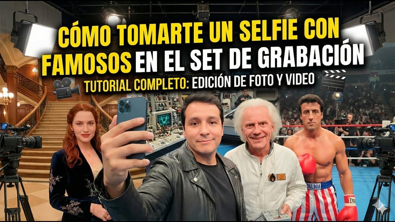 TUTORIAL VIDEO SELFIE CON CELEBRIDADES - GRATIS - SIN PAGAS - SET DE GRABACIÓN DE PELICULAS
