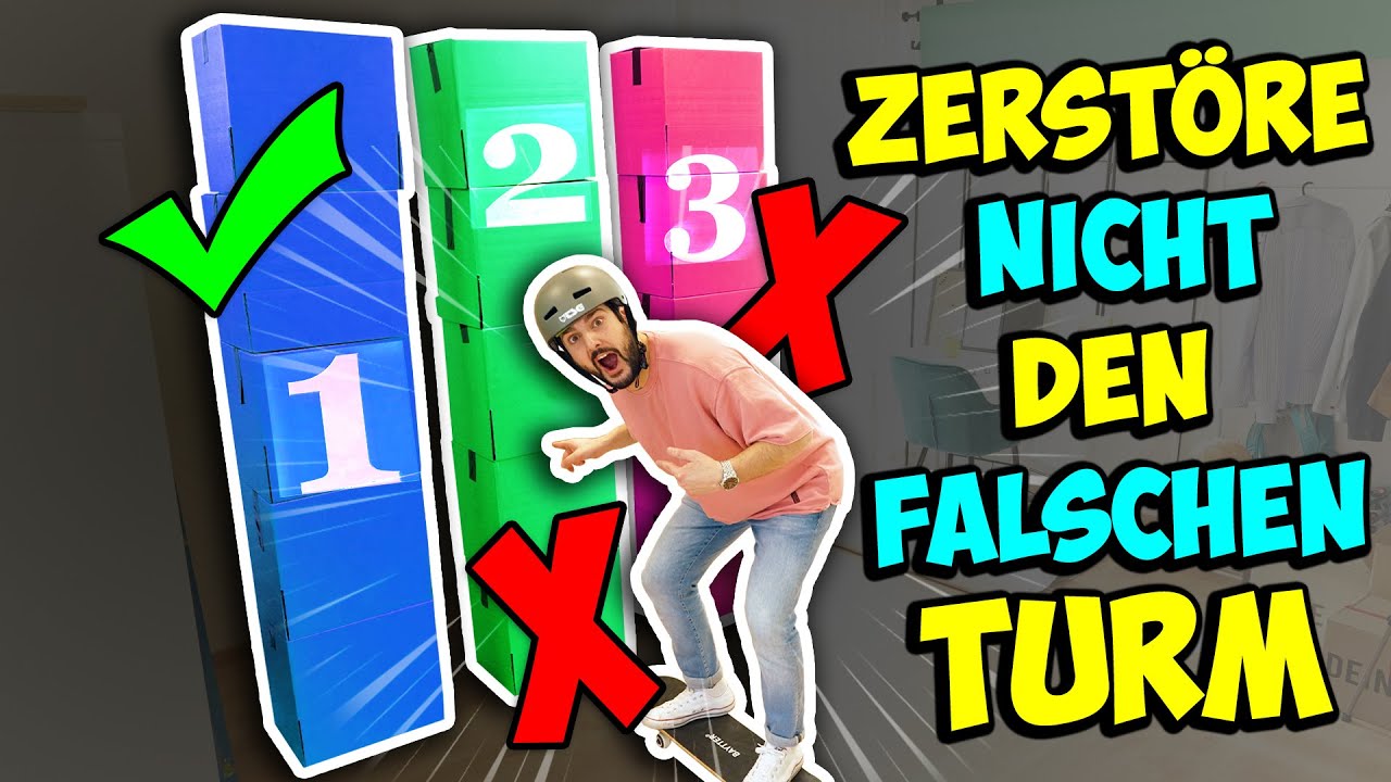 ZERSTÖRE NICHT DEN FALSCHEN TURM Royal Eggs Challenge! Dania VS. Kaan