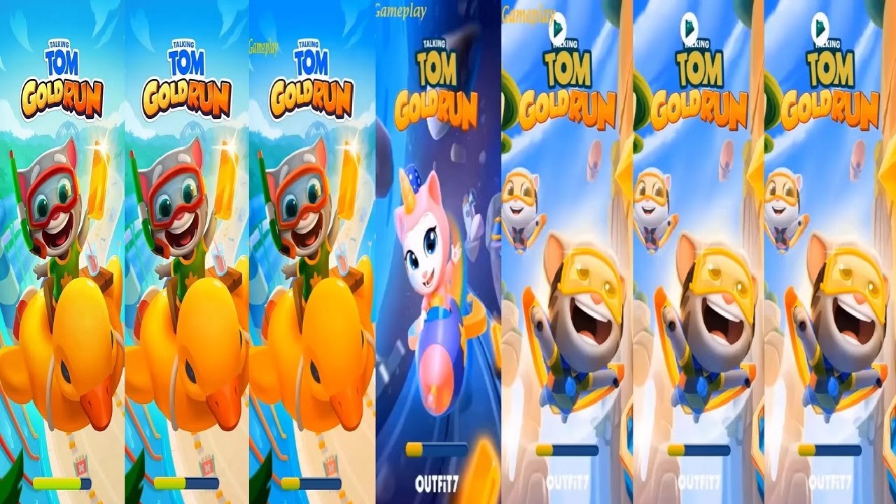 Talking Tom Gold Run Champion Tom VS Talking SUPER GINGER SUPER Astronaut Frosty Tom Catch Raccoon