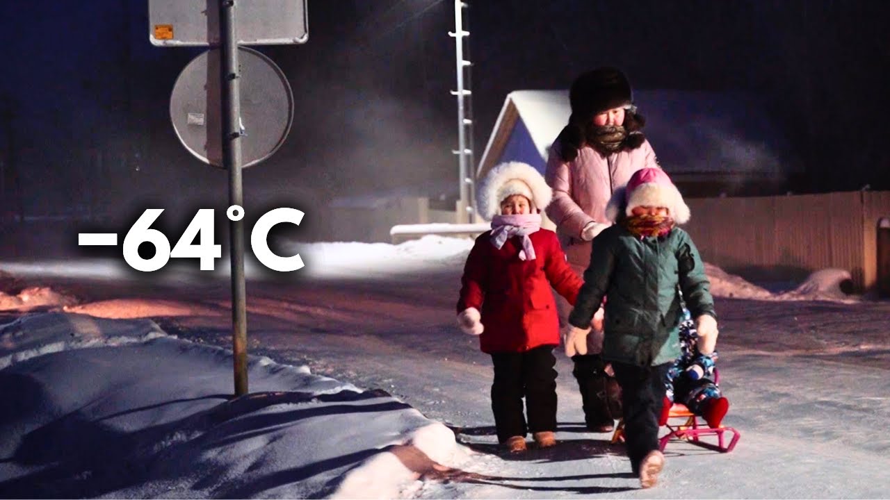Um Dia Na Vila Mais Fria Do Planeta -64°C Yakutia, Sibéria