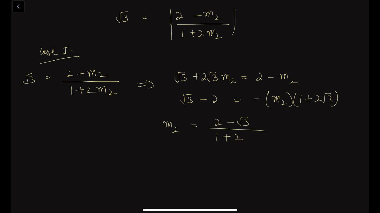 NCERT MATHS CLASS 11 || Chapter 9 Straight Lines || Ex. 9.3 || Q11 Solution