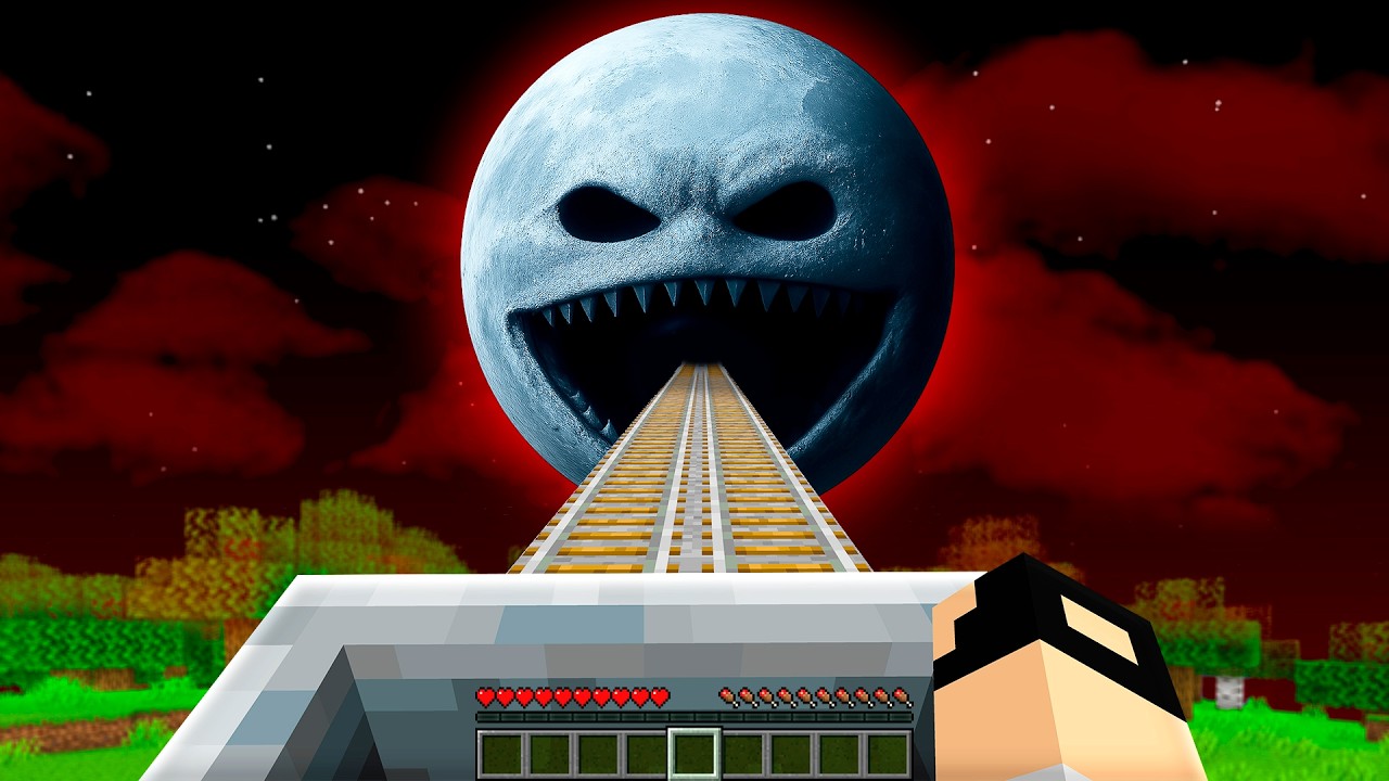 NÃO TENTE IR ATÉ A LUA ACORDOU NO MINECRAFT! (ASSUSTADOR)