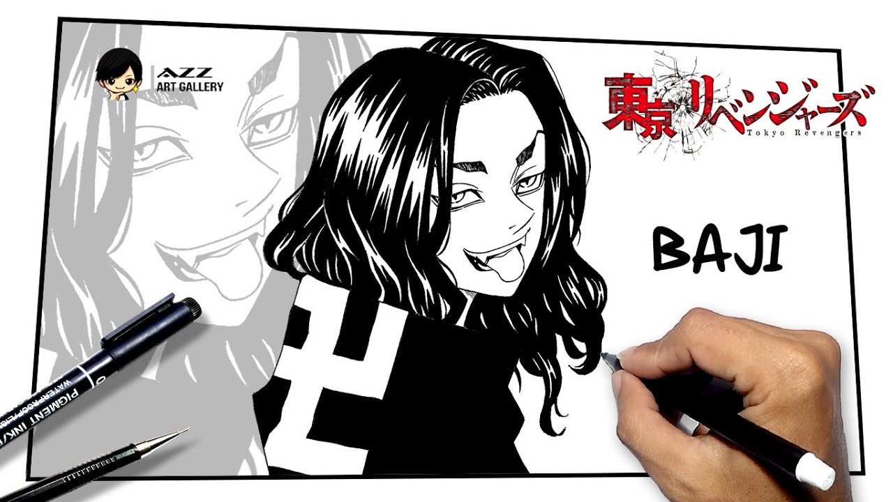 How to draw Baji Keisuke from Tokyo Revengers - Manga Style