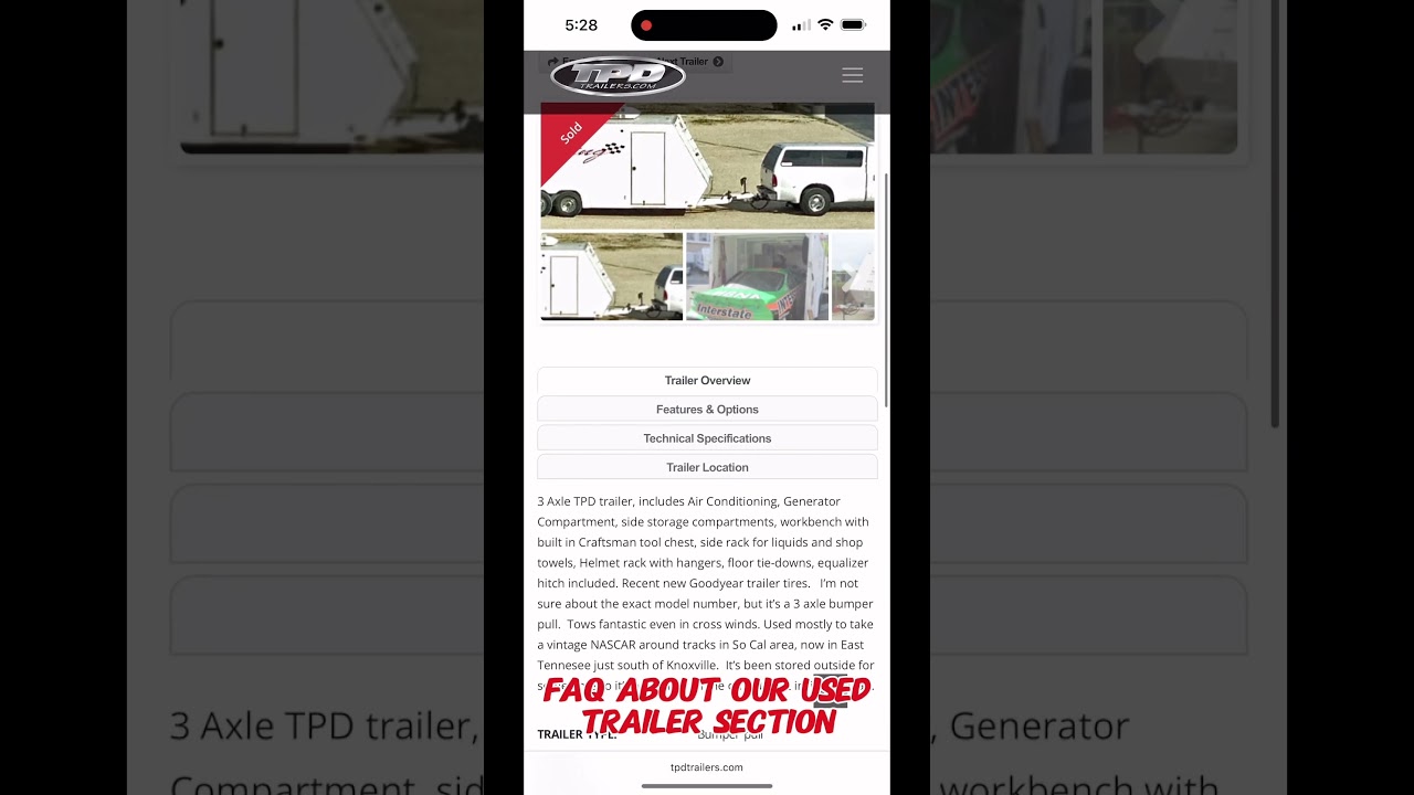 FAQ On Our Used Trailer Section Of Our Site ✌️ #tpdtrailersinc #usedtrailer #usedtrailerad