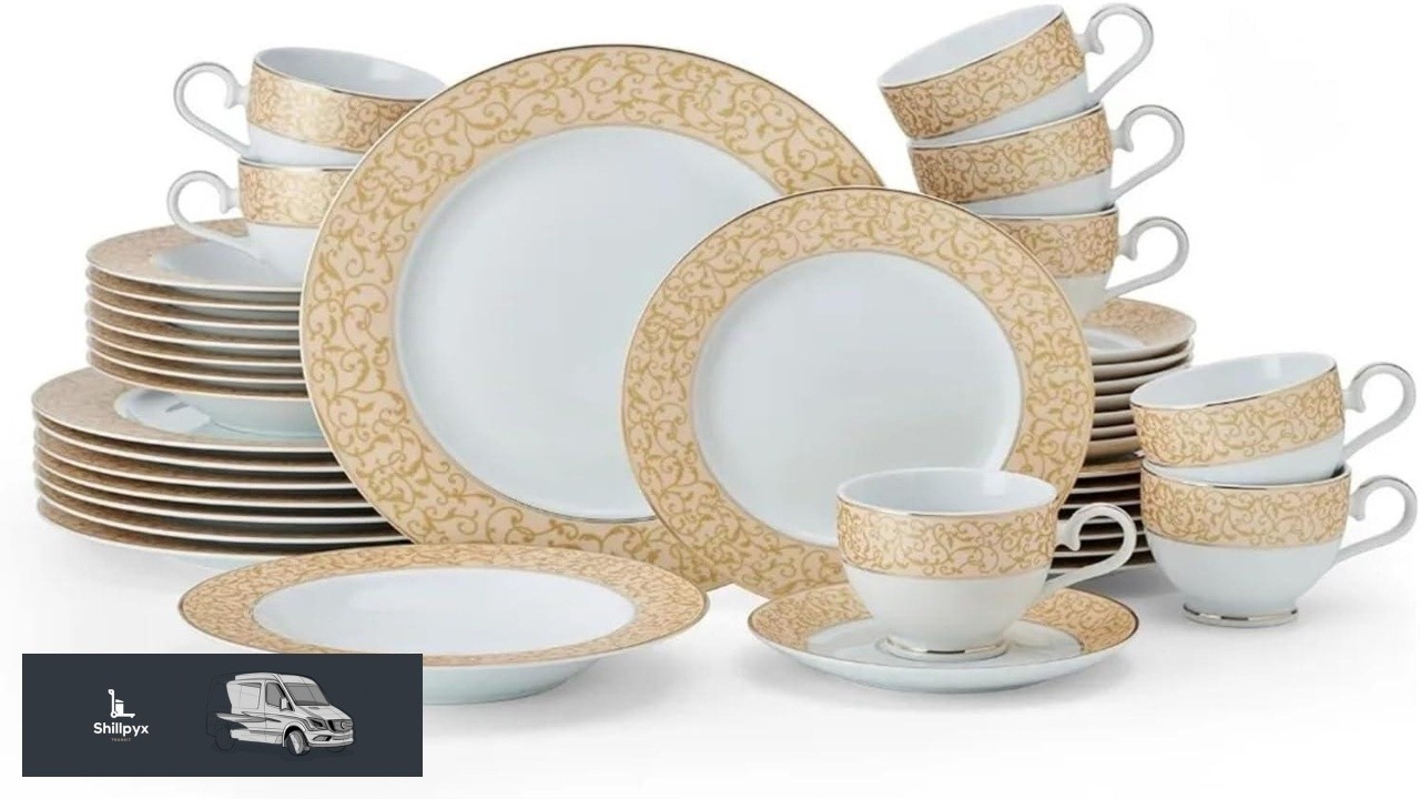 40 Piece Dinnerware Set Plate Set Plates Dinner Sets Kitchen Tableware Ceramic Dishes